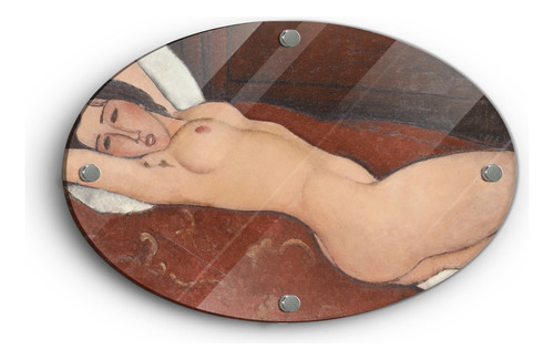 Cuadro De Vidrio Templado Geométrico Mujer Desnuda 60x90cm