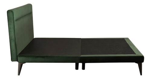 Cama King Size Danita, Base Armable Con Cabecera Roomi Color Verde Danita