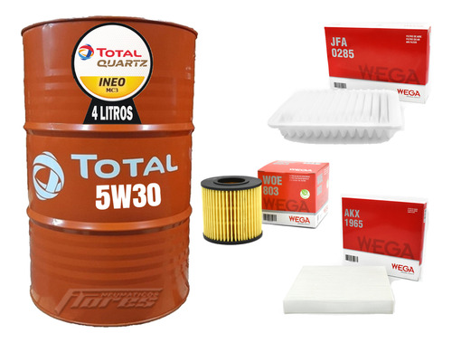 Cambio Aceite 5w30 4l + Kit Filtros Toyota Corolla 1.8 16v