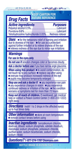 Clear Eyes Triple Acción Gotas Lubricantes Para Ojos 15 Ml