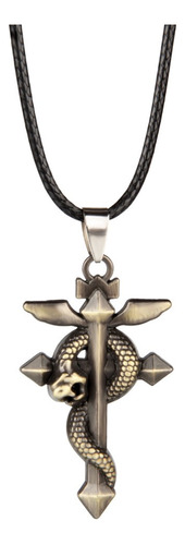 Collar Cruz De Flamel Dorado Full Metal Alchemist