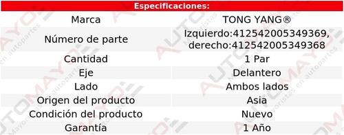 (2) Tolvas Salpicaderas Delanteras Tong Yang 3 2014-2018