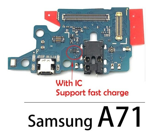 Zocalo Flex Puerto Carga Microfono + Jack Audio Samsung A71