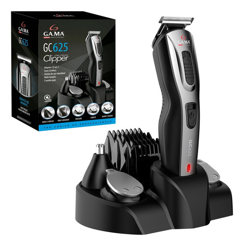 Corta Pelo Y Barba Gama 10 Accesorios Gc625 + Base De Carga