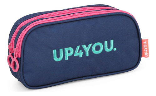 Estojo Escolar Duplo Juvenil Grande 02 Zíper Up4you Luxcel