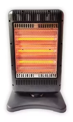 Estufa Halogena Exahome 3 Velas Corte Por Caida 1200w H-305 Negro 220v