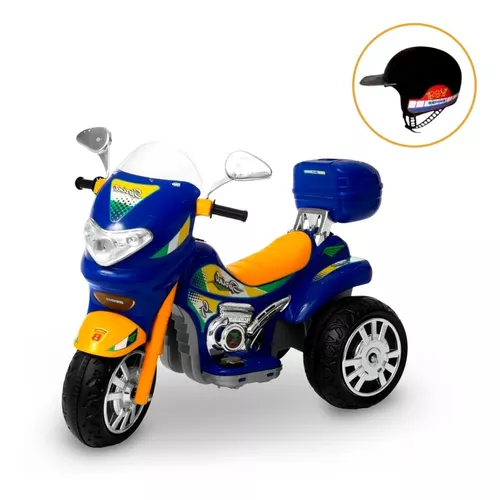 Moto Elétrica Infantil Sprint Grande Menina Capacete 12v