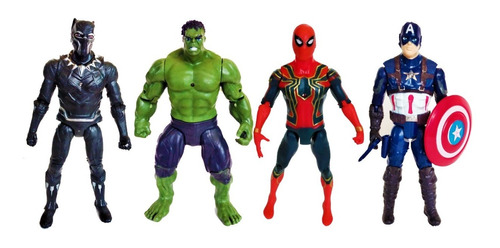 Combo 4 Avengers Spiderman Hulk Vengadores Juguetes Marvel | Cuotas sin  interés