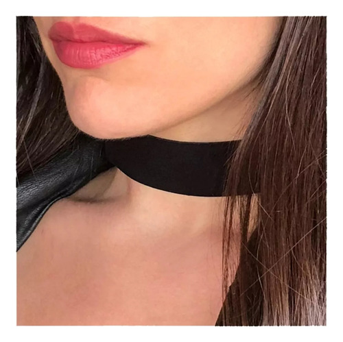 Gargantilla Choker Tela De Terciopelo Color Negro Ancho  3cm