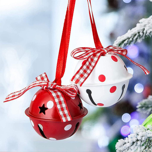 Juego De 12 Colgantes De Campana De Navidad Grande