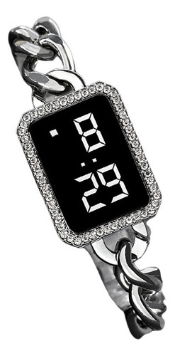 Pulsera De Reloj Para Mujer Con Diseño De Diamante Square To