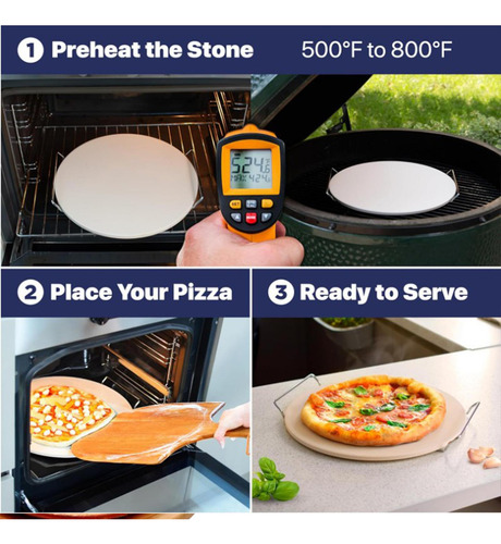 Pizza Piedra Para Cordierite Stone Con Soporte De Soporte