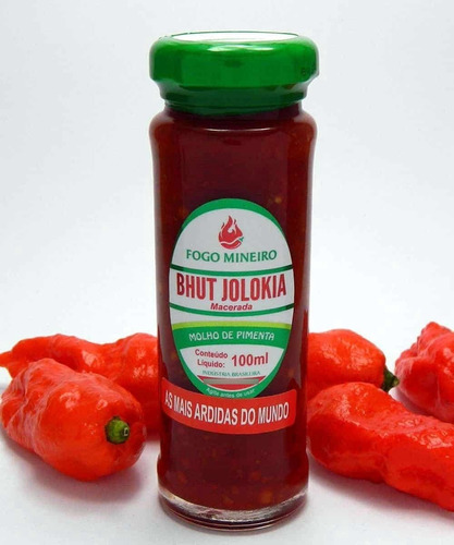 Kit C/ 3 Unid Pimenta Bhut Jolokia Em Pote 100ml Qualidade