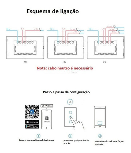 Imagem 7 de 9 de Interruptor Sonoff Inteligente Wi-fi 2 Botões Touch Alexa