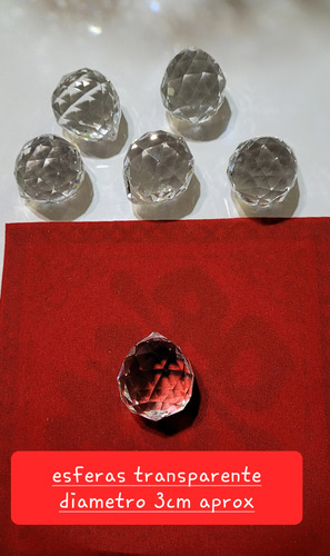 Esferas De Cristal Facetadas Prisma 3 Cm Pack 2  Feng Shui