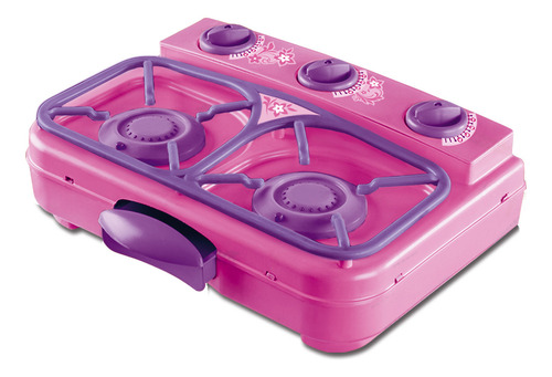 Brinquedo Mini Brink Fogão Cozinha 2 Bocas Rosa Plasbrink