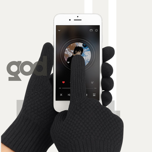 Kit 2 Luvas De Frio Lã Touch Screen Celular Tablet Inverno