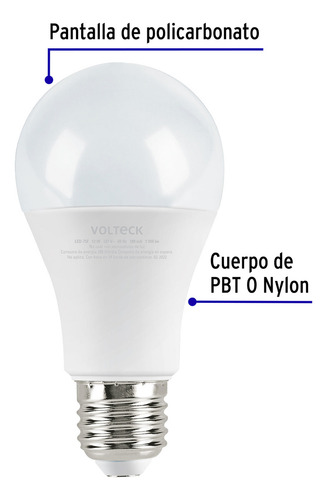 Foco Led T. Bulbo 12 W Luz De Dia Voltech 46860