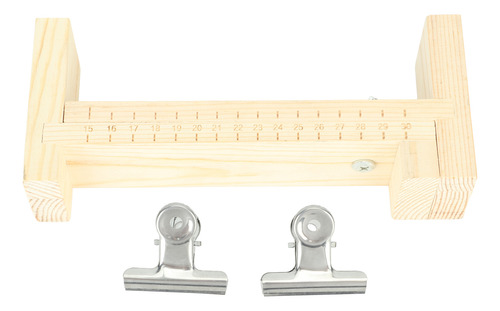 Plantilla De Pulsera De Madera Con Clips De Metal Ajustables