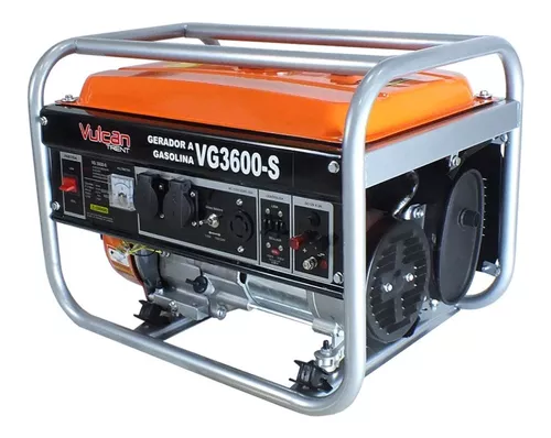 Generador portátil Vulcan VG3600S 2900W bifásico con tecnología AVR  127V/220V
