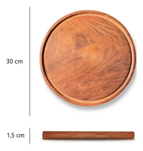 Campana Tapa Vidrio Base Madera 30 Cm Quesera Porta Torta Transparente