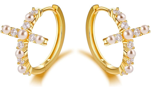 Bellna Pendientes De Aro Pequeños De Plata De Ley S925, Chap