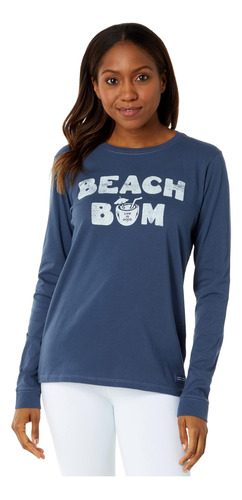 Life Is Good Beach Bum Bebida Tropical Playera Crusher-lite