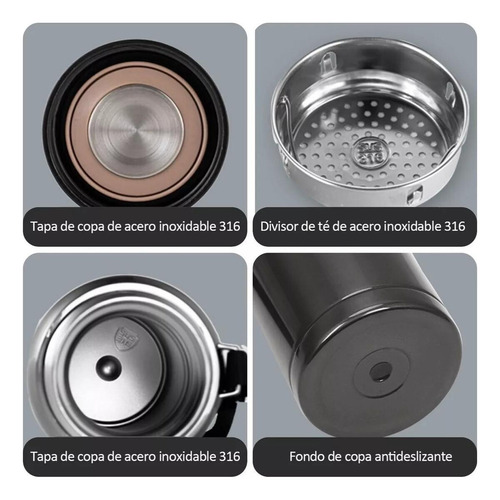 Botella De Agua Termo Fría/caliente De Acero Inoxidable De 1