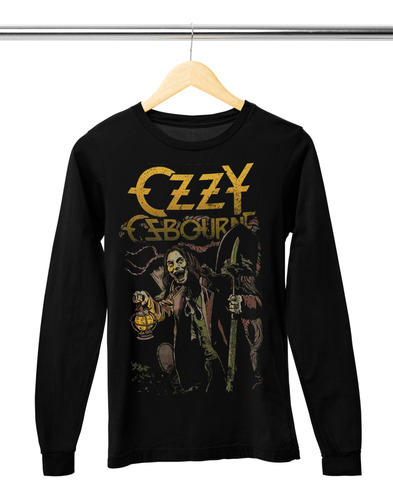 Camiseta Manga Larga Heavy Metal Ozzy Osbourne Black Sabbath