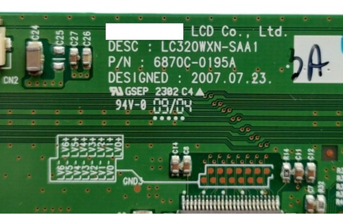 Placa T-con 6870c-0195a 32pfl3403 32lg50d 32lg30d Compatível (Usado)