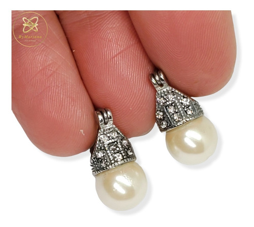 Aros Acero Quirurgico Cardinal Lady Di Perla Blanca 10mm