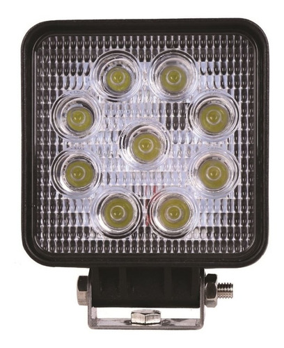 Faro Caminero Cuadrado Auxiliar 9 Leds 27w 12/24v (10x10)