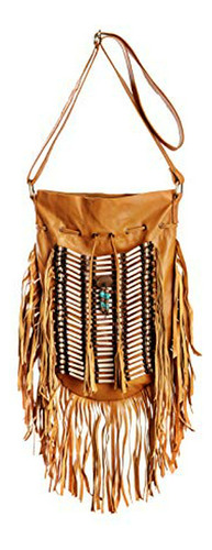 Bolsa De Boho Ronda L | De Cuero Real | Fringe Bolso | Bolsa