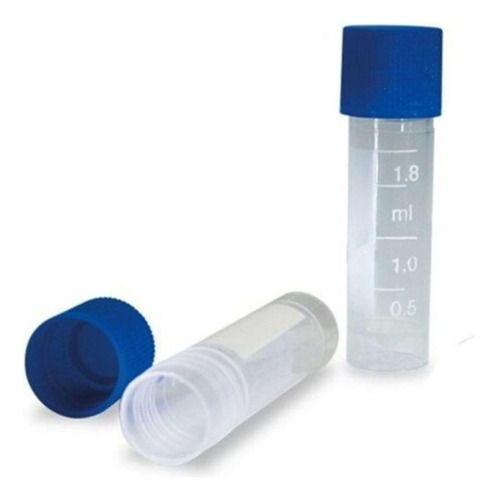 Tubo Criogênico 2,0ml Com Tampa Rosca 12x45mm Pacote C/500un