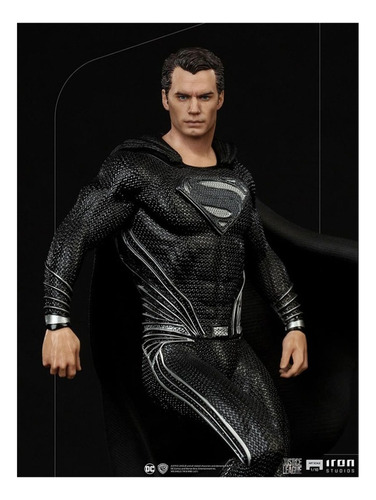 Superman Black Suit Justice League Iron Studios 1/10