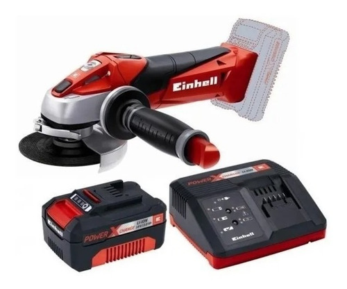 Amoladora Angular Einhell Te-ag 18 Li + Cargador + Bat 2.5a