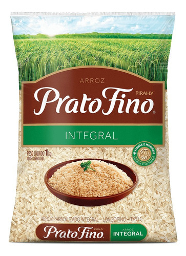 Atacado C/7 Arroz Integral Prato Fino 1kg