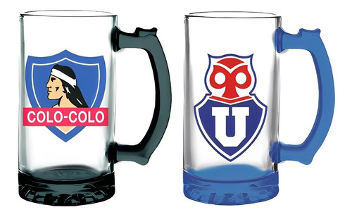 Shopero Vidrio Colo Colo- U De Chile 500ml Mug Cervecero Bar