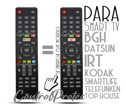 Control Remoto Para Led Smart Tv Bgh 4k B5020uk6 G00-b G00-t