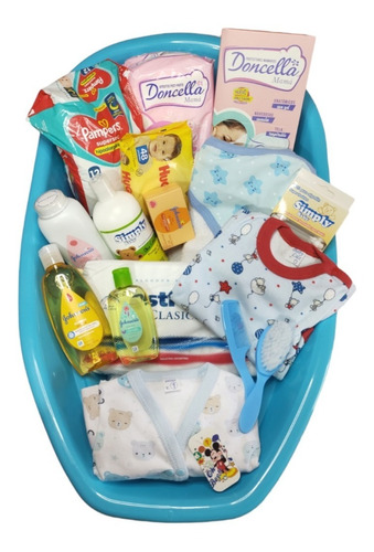 Combo Cuidado Bebe Bañadera 19 Productos