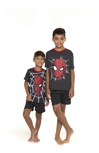 Imagem 1 de 4 de Pijama Juvenil Infantil Masculino Homem Aranha Spider Man