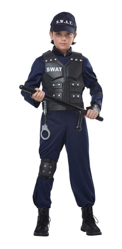 Disfraz De Policia Swat Para Niños Niñas Envio Gratis 