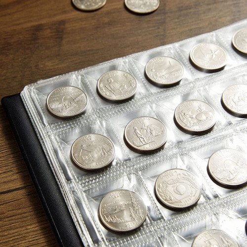 Cuaderno For Colección De Monedas: 300 Bolsillos De Pvc Tra