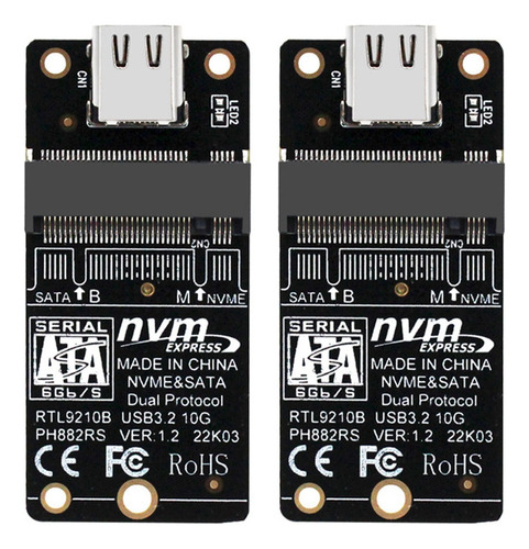 2 Adaptadores M.2 A Usb 3.1 C Pcie Nvme Ssd M.2 Ssd A Usb C