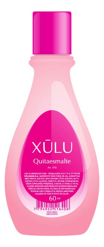 Quitaesmalte Para Uñas Xúlu 60cc Z570