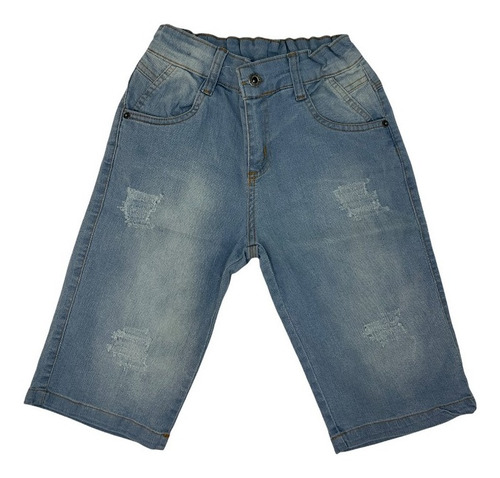 Bermuda Jeans Infantil Menino Tamanho 2 Ao 14