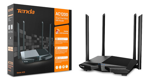 Enrutador Wifi Inteligente Ac6 Tenda Doble Banda Ac1200