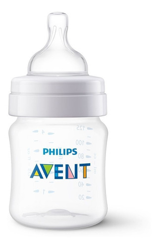 Mamadeira Clássica Anticólica 125ml Avent 0m+ Cristal