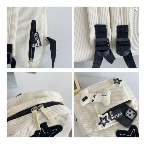 2025 Bonita Mochila Estética Y2k Con Estampado De Estrellas
