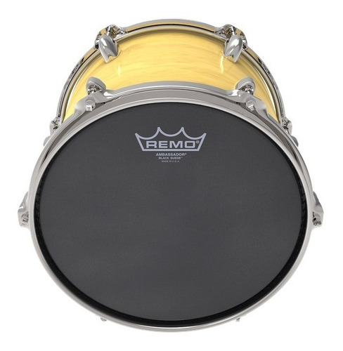 Parche Remo Usa Ambassador Black Suede Ba-0810-es 10 Pulgada